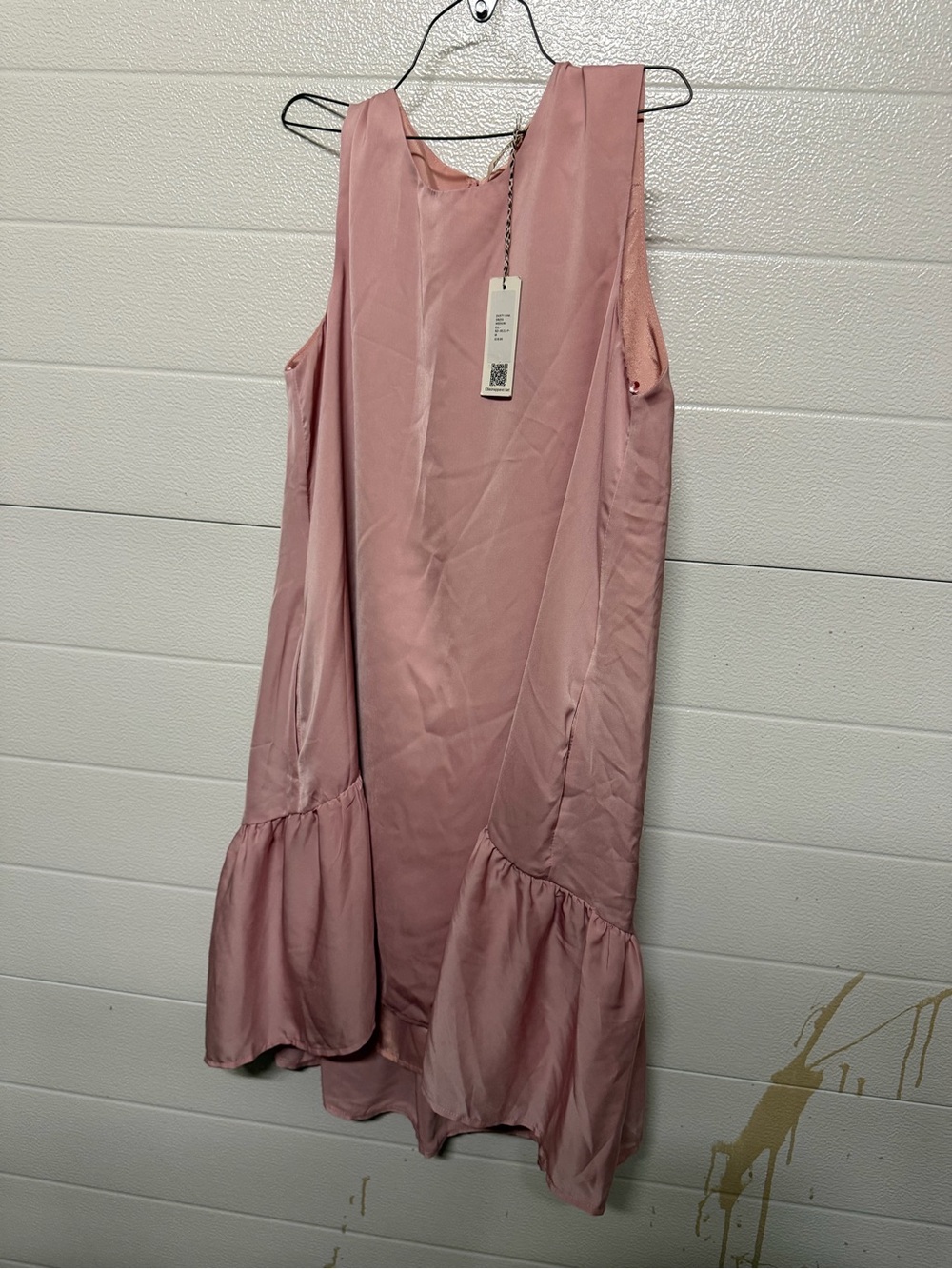 Ellison Rose Pink Ruffle-Hem Midi Dress